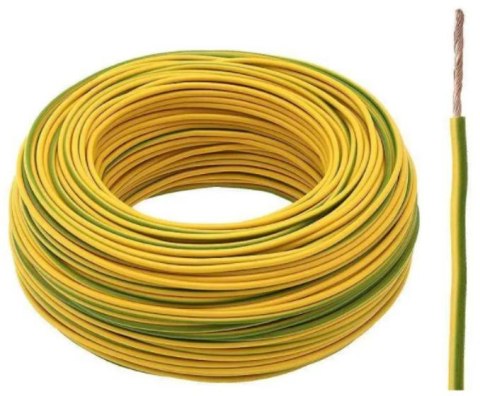 Przewód linka LgY 1x16 16mm2 ŻÓŁTO-ZIELONY ELEKTROKABEL 100mb