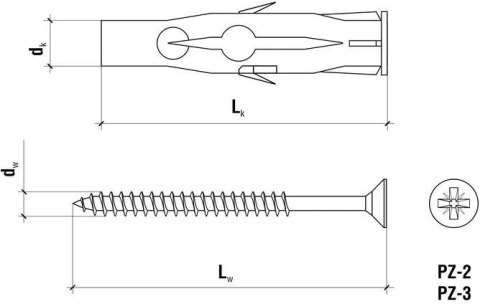 KOŁEK UNIWERSALNY RU-06045 100szt.