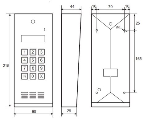 Laskomex CD-2600R audio z czytnikiem kluczy RFID