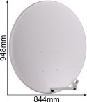 CZASZA ANTENA 90 CM JASNA (COR-900SAE-J); 7581