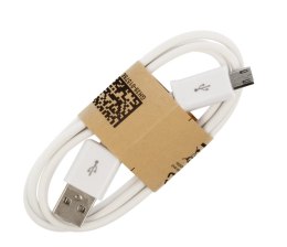 Kabel 0,8m USB - Micro USB Złącze 8mm REVERSE biały